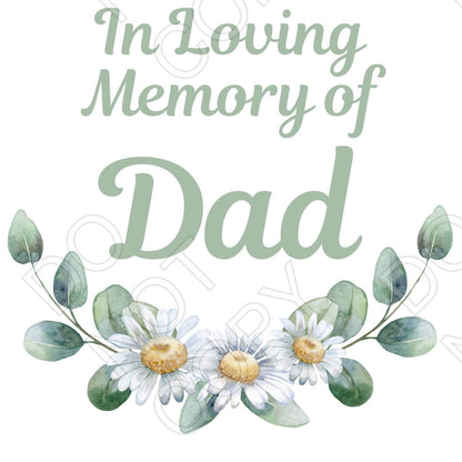 UV-DTF Transfer for Solar Garden Light - In Loving Memory (Daisies)