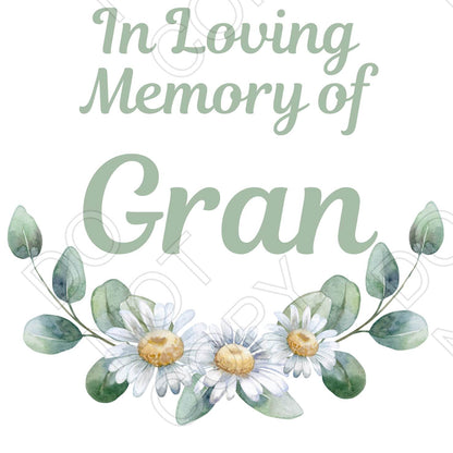 UV-DTF Transfer for Solar Garden Light - In Loving Memory (Daisies)