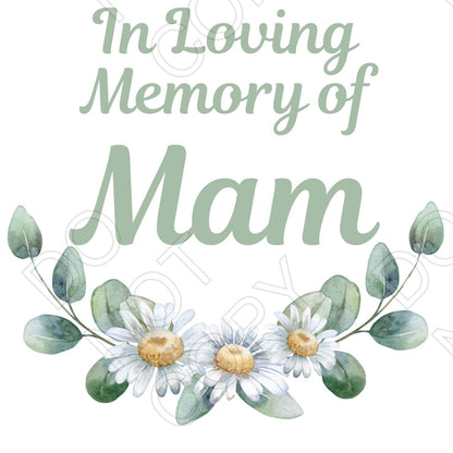 UV-DTF Transfer for Solar Garden Light - In Loving Memory (Daisies)