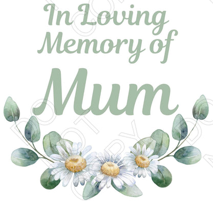 UV-DTF Transfer for Solar Garden Light - In Loving Memory (Daisies)