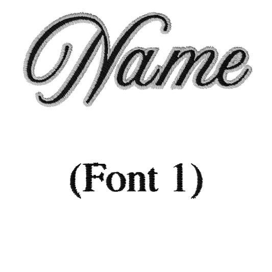 Vinyl Name Embroidery Style One (Bespoke)