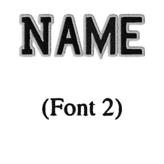 Vinyl Name Embroidery Style Two (Bespoke)
