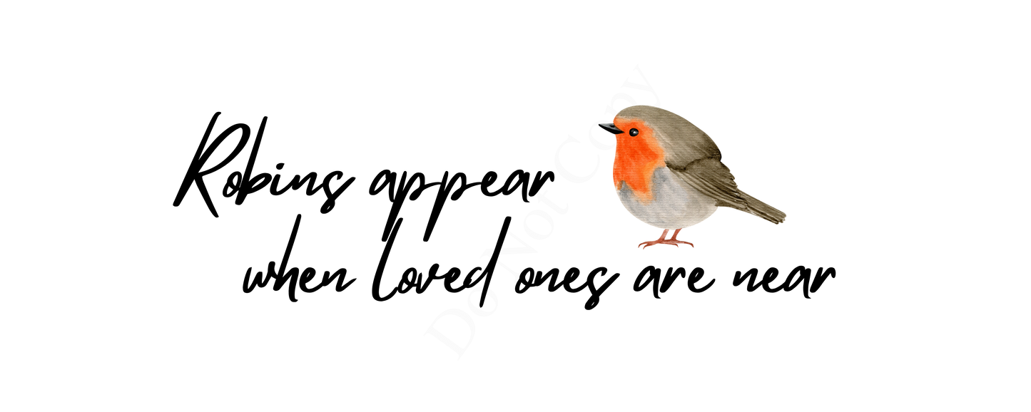 UV-DTF Transfer - Family Name Robin Design for Woodform and Smart Crafts Feathers