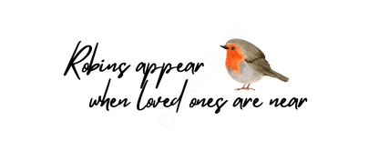 UV-DTF Transfer - Family Name Robin Design for Woodform and Smart Crafts Feathers