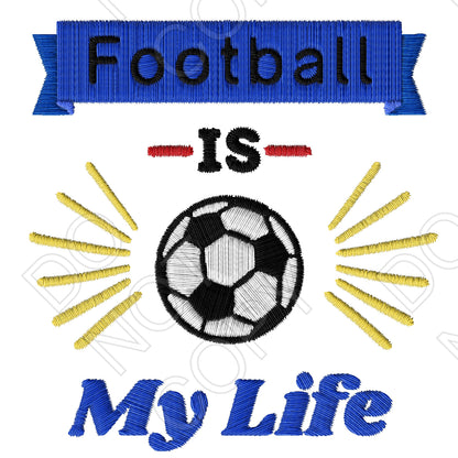DTF Transfer - Sports Are My Life (Embroidery Style)