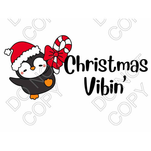 DTF Transfer - Christmas Vibin' (Two Sizes Available)