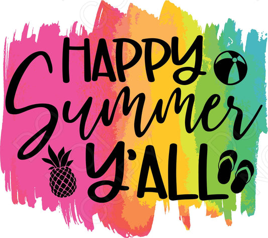 DTF Transfer - Happy Summer Y'All