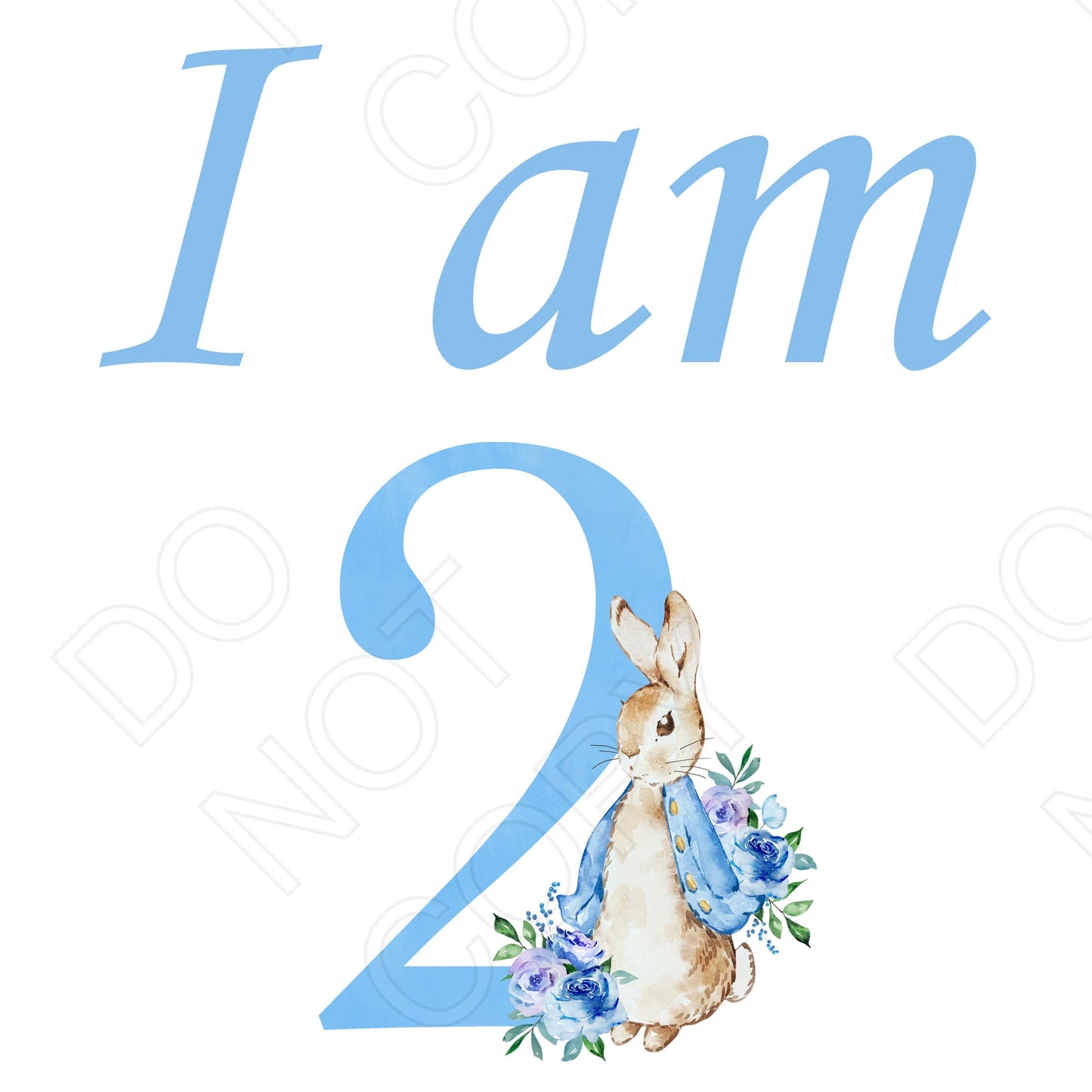 DTF Transfer - I Am (Blue Rabbit)