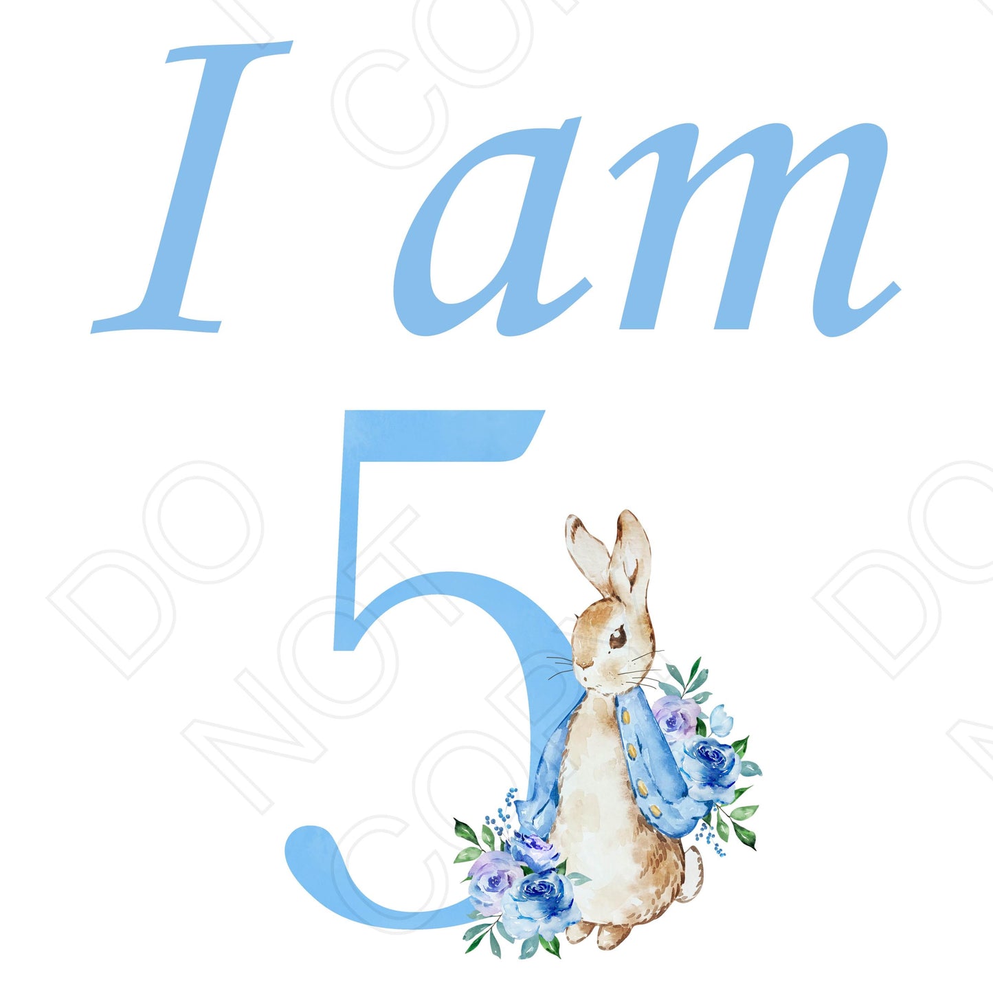 DTF Transfer - I Am (Blue Rabbit)