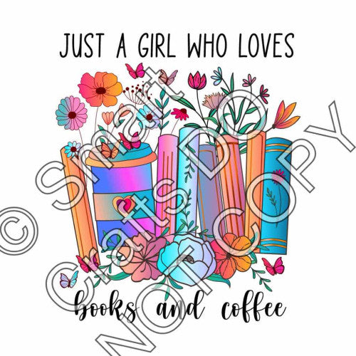 UV-DTF Transfer Suitable for 16oz Cold Cups - Loves Books & Coffee