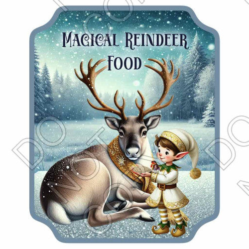 UV-DTF Transfer for Popper - Magical Reindeer Food (Reindeer & Elf)