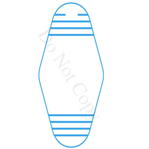 UV-DTF Transfer Suitable for Motel Keyring - Outline with Lines