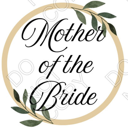 UV-DTF Transfer - 5/10cm Champagne Flute Wedding Titles (Style 1)