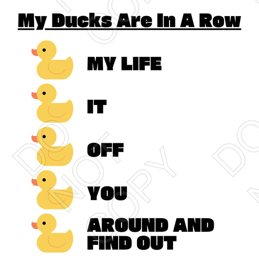 UV-DTF Transfer -  Ducks are In a Row