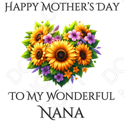 UV-DTF Transfer - Happy Mothers Day Sunflowers