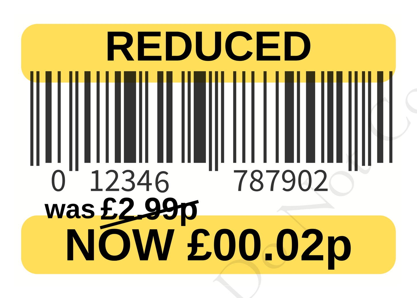 UVDTF Transfer - Funny reduced sticker 7x4cm