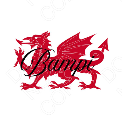 UV-DTF Transfer - Family Welsh Dragon Design