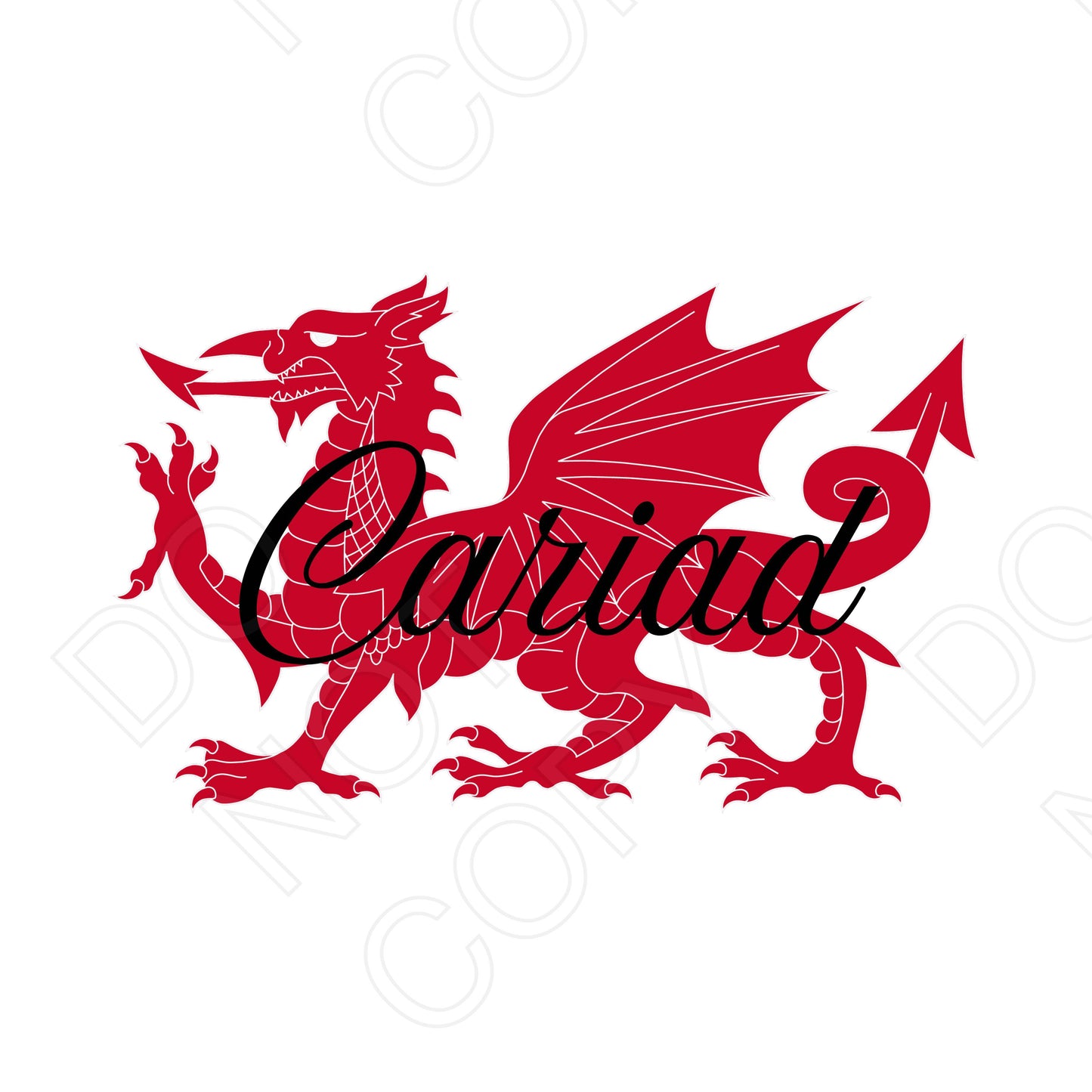 UV-DTF Transfer - Family Welsh Dragon Design