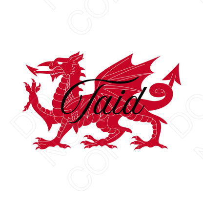 UV-DTF Transfer - Family Welsh Dragon Design