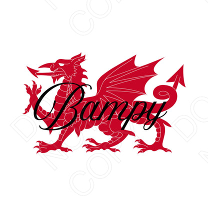 UV-DTF Transfer - Family Welsh Dragon Design