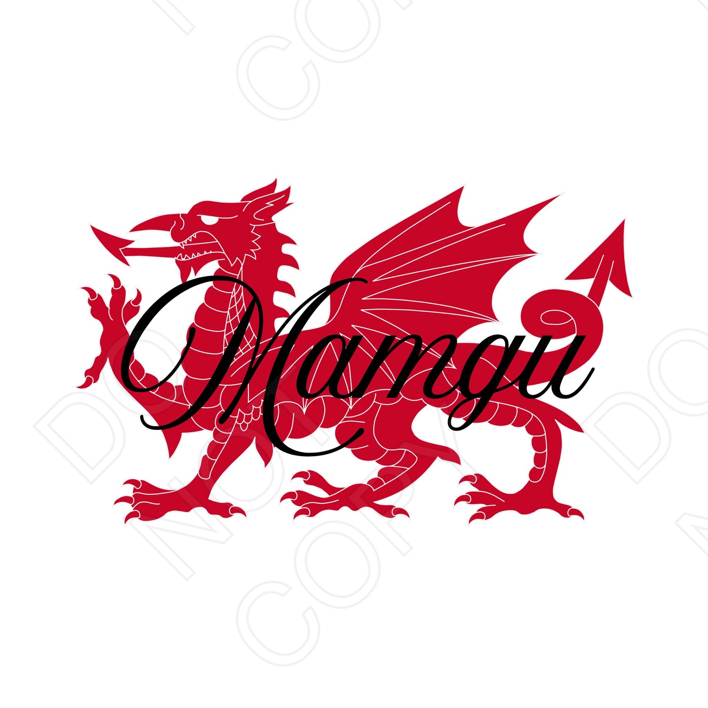 UV-DTF Transfer - Family Welsh Dragon Design