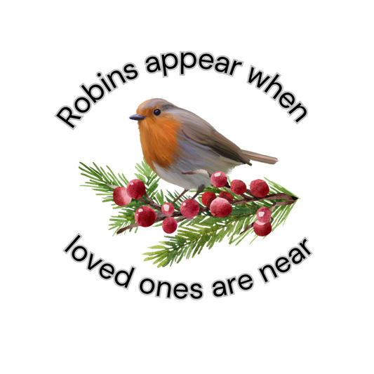 UV-DTF Transfer - 4cm Robins are near design suitable for solar lights.