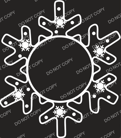 UVDTF Transfer - Snowflake Transfer for Woodform Crafts Snowflake Bauble