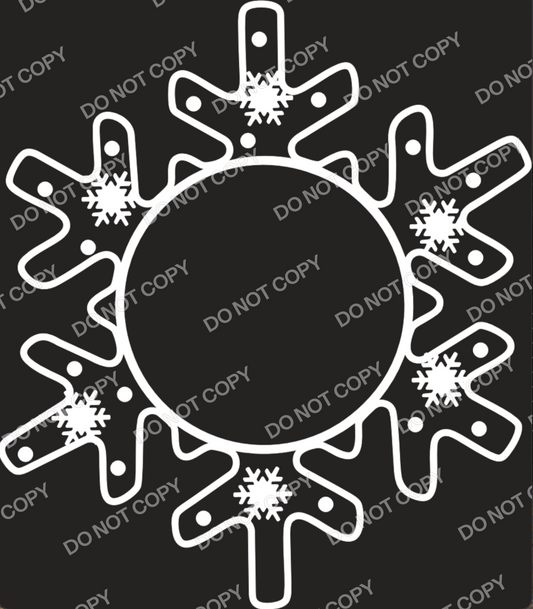 UVDTF Transfer - Snowflake Transfer for Woodform Crafts Snowflake Bauble