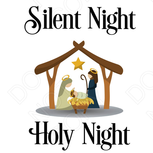 UV-DTF Transfer -Silent Night, Holy Night