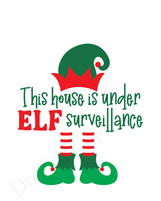 UV-DTF Transfer - Elf surveillance for Woodform 10cm tall baubles
