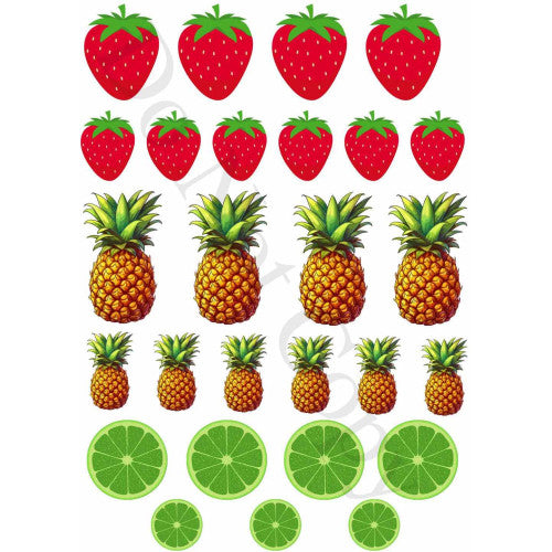 Style 15 - Mixed Fruit Sheet of Mix and Match UV-DTF Designs