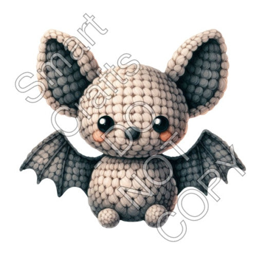 UV-DTF Transfer for Square Keyring - Halloween Crochet