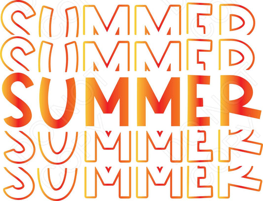 UV-DTF Transfer - Summer (Orange Hue)