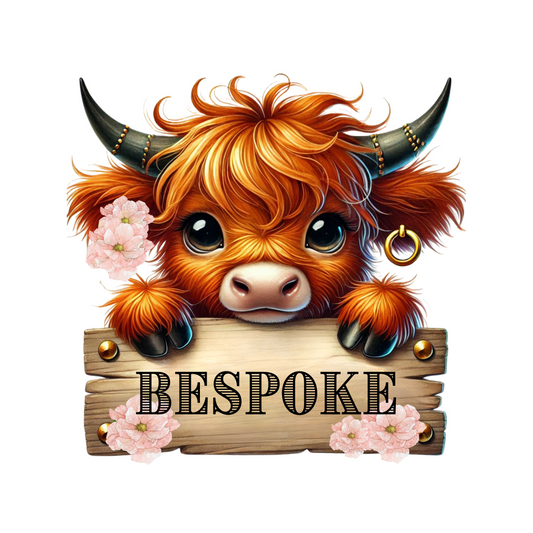 UV-DTF Transfer - Highland Cow Storage Jar Labels, Style 1 (Bespoke)