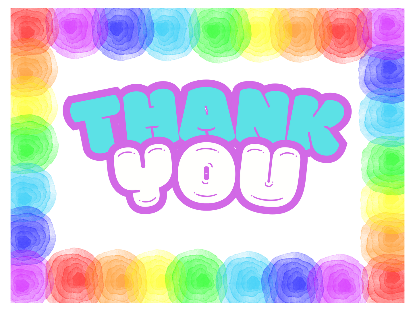 UV-DTF Transfer - Thank you bubble style design 6cm tall (Copy)