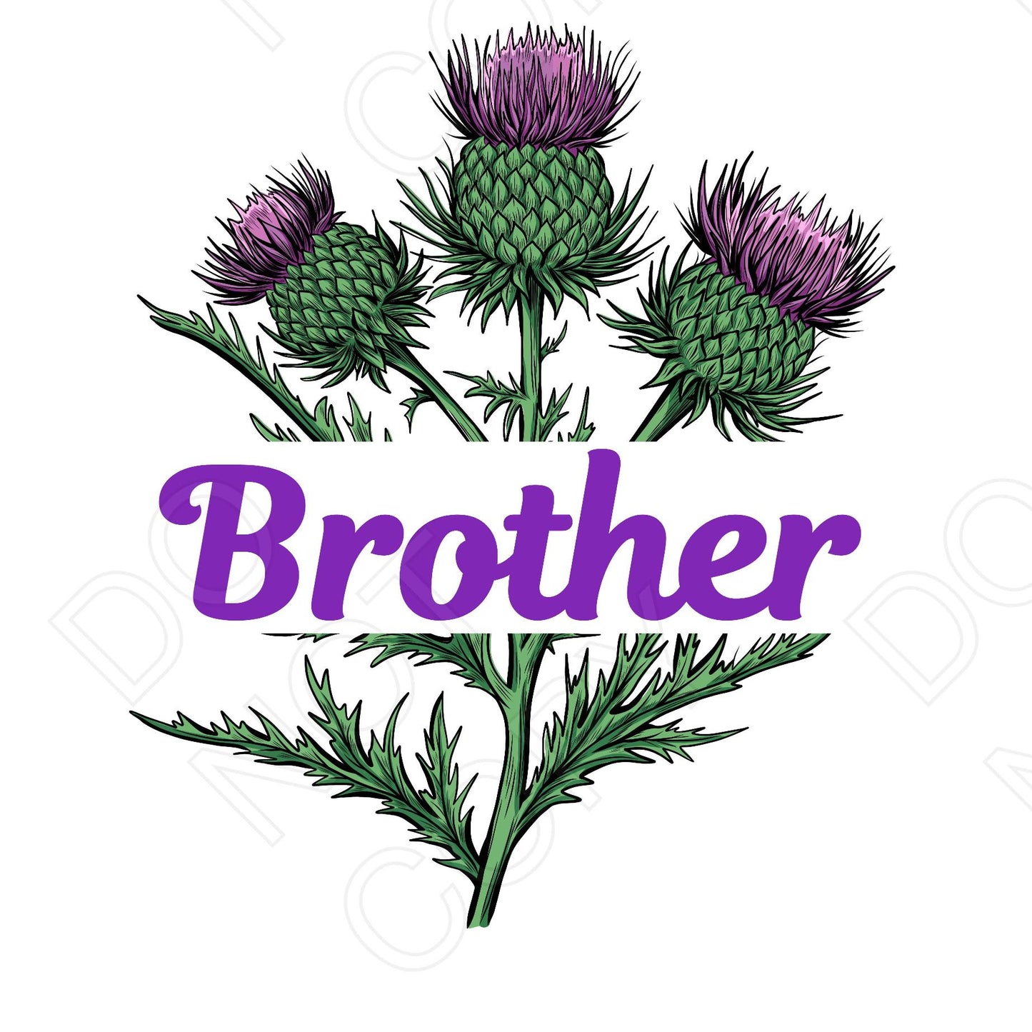 UV-DTF Transfer - Family Thistle Design