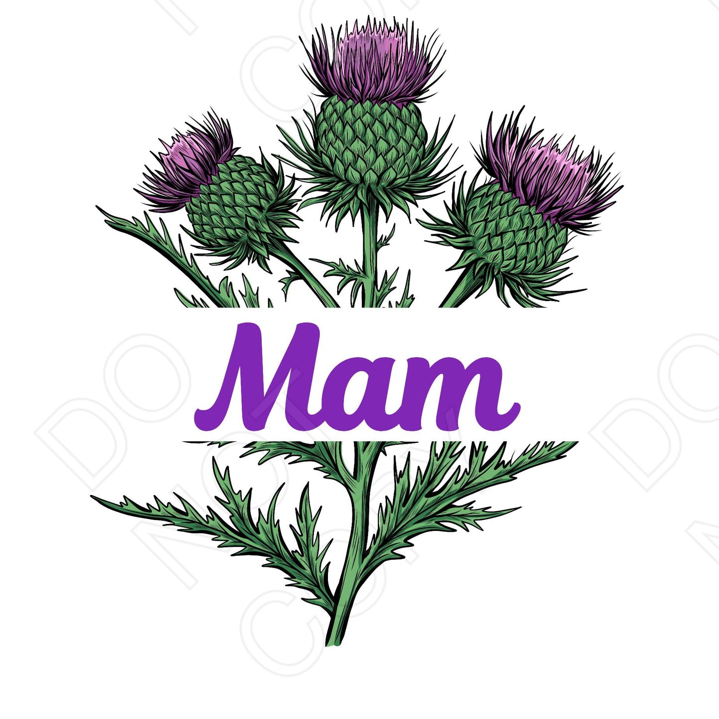UV-DTF Transfer - Family Thistle Design