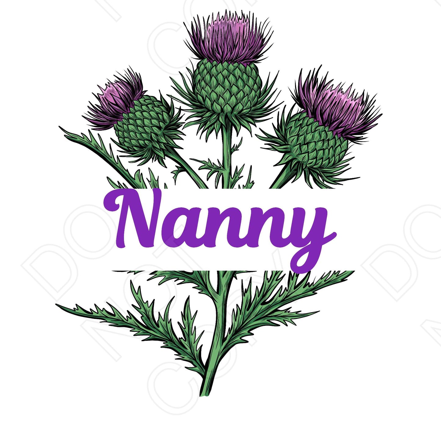 UV-DTF Transfer - Family Thistle Design
