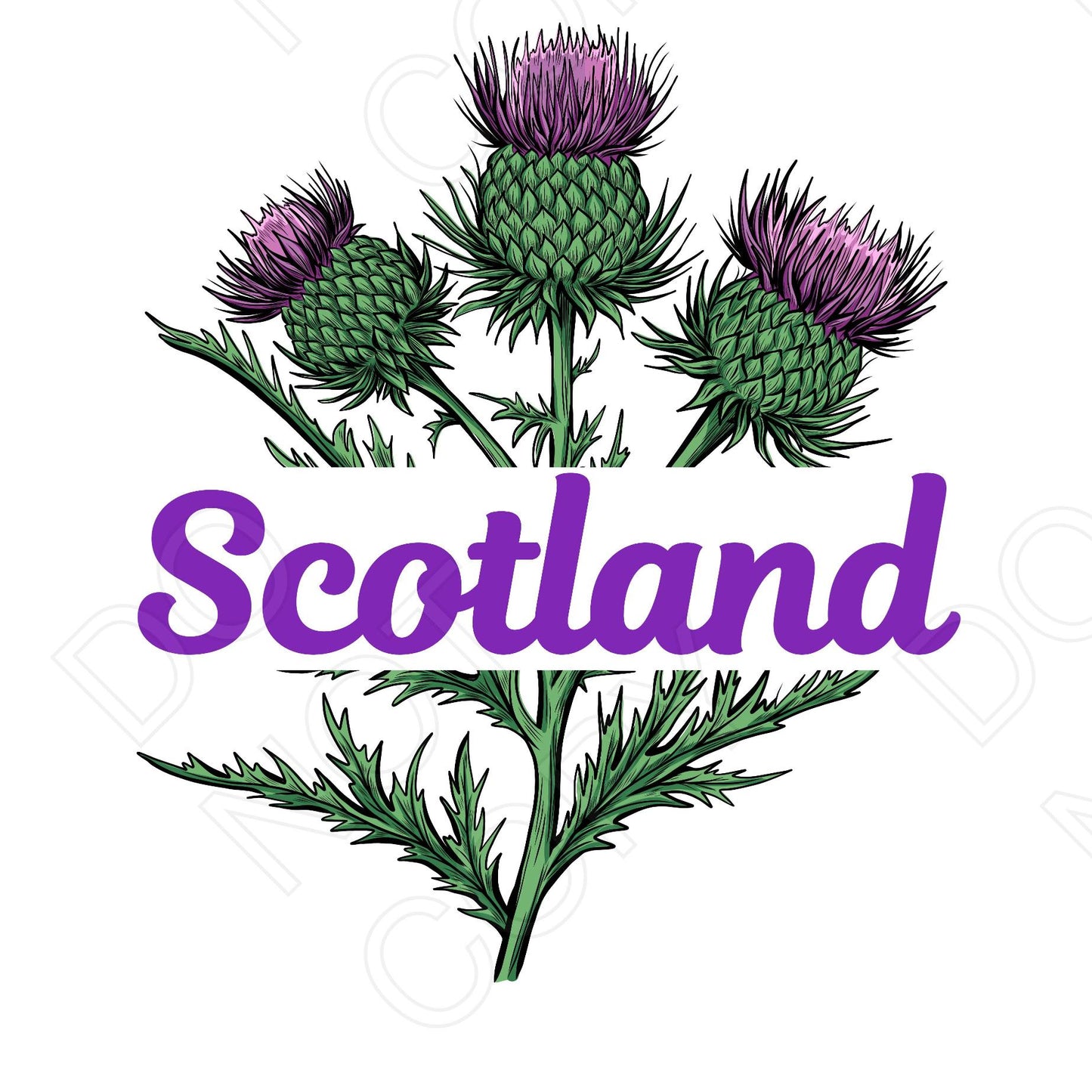 UV-DTF Transfer - Family Thistle Design