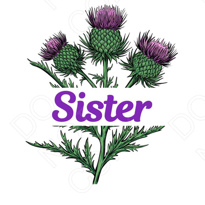 UV-DTF Transfer - Family Thistle Design