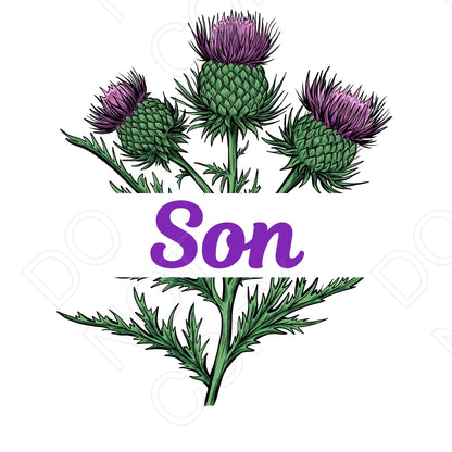 UV-DTF Transfer - Family Thistle Design