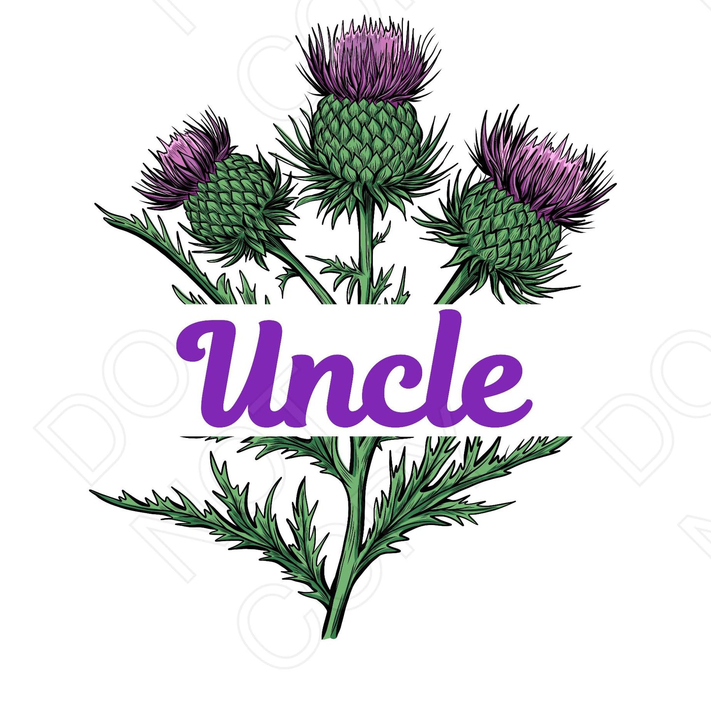 UV-DTF Transfer - Family Thistle Design