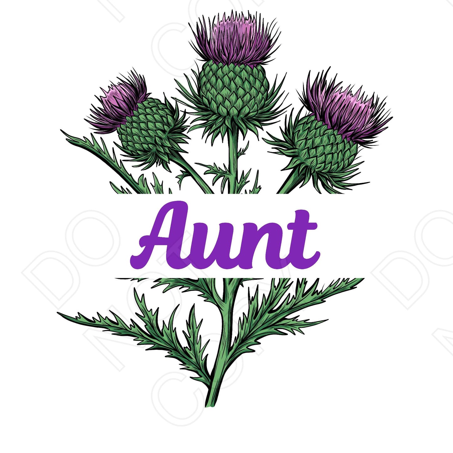 UV-DTF Transfer - Family Thistle Design