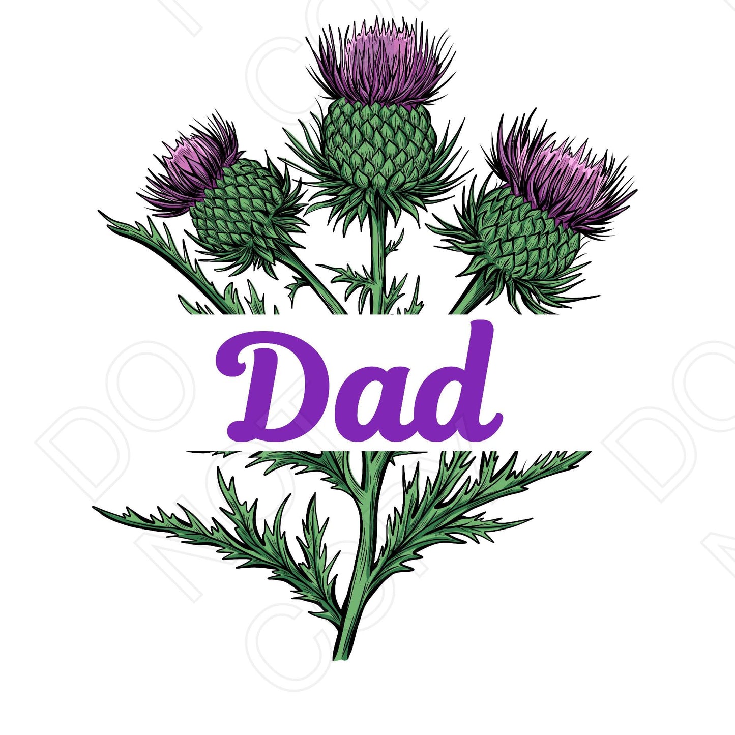 UV-DTF Transfer - Family Thistle Design