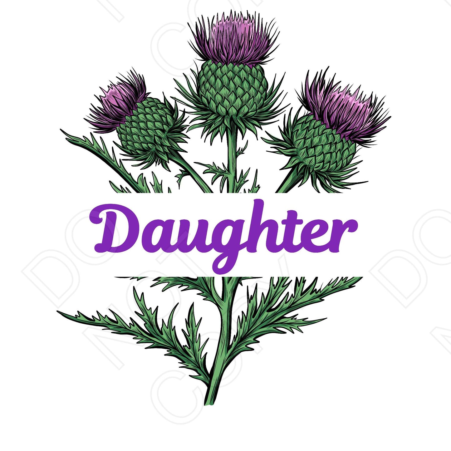UV-DTF Transfer - Family Thistle Design