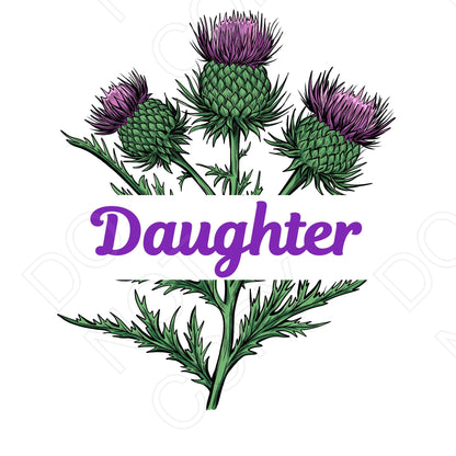 UV-DTF Transfer - Family Thistle Design