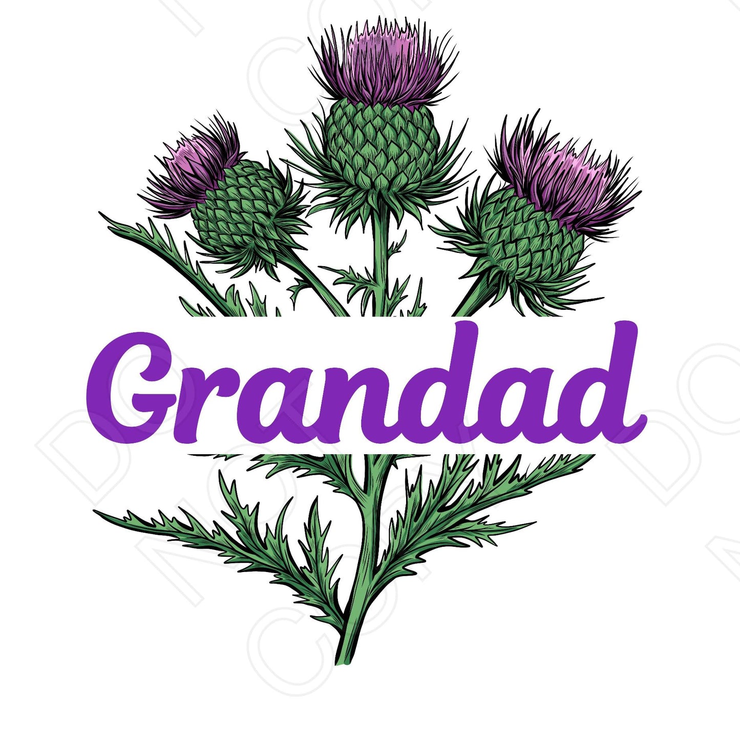 UV-DTF Transfer - Family Thistle Design