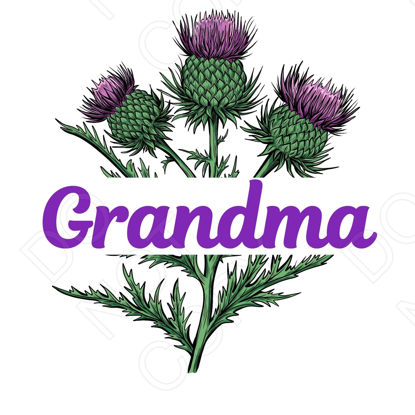 UV-DTF Transfer - Family Thistle Design