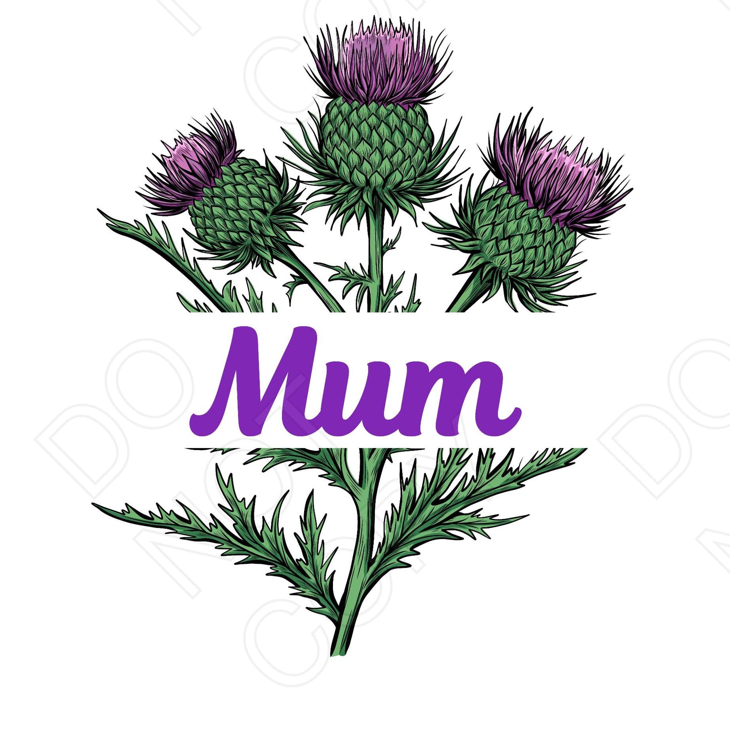 UV-DTF Transfer - Family Thistle Design