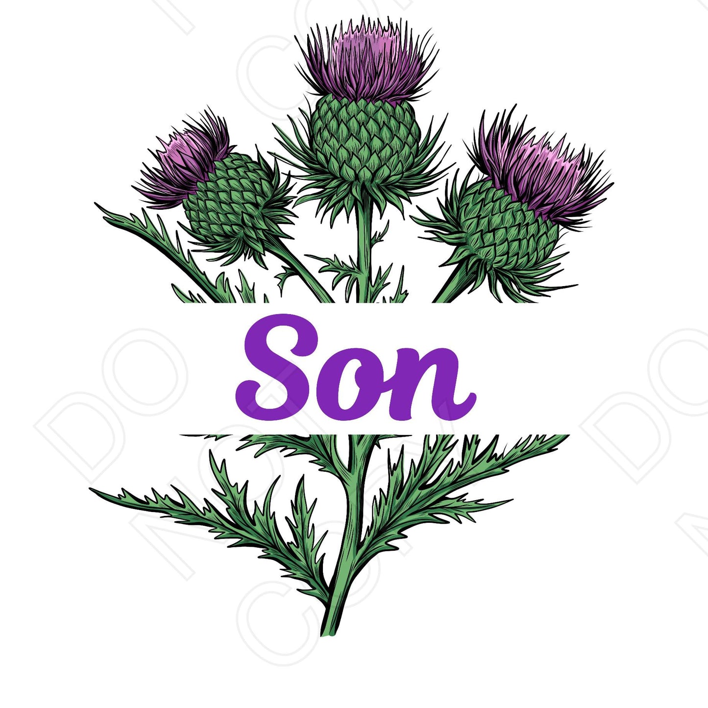 UV-DTF Transfer - Family Thistle Design
